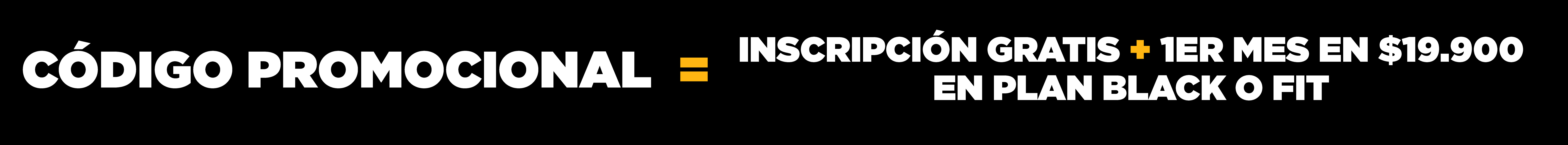 CÓDIGO PROMOCIONAL = INSCRIPCIÓN GRATIS